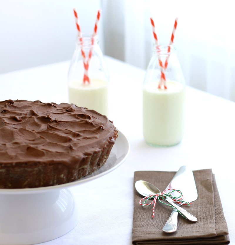 Tarta de choco y mousse de peras 3